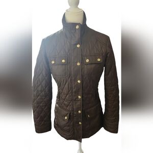 Banana Republic Dark Olive Green Quilted Jacket Coat. Size S